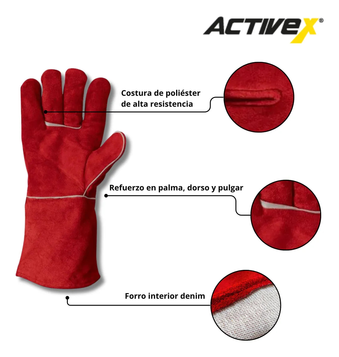 Guante Descarne para Trabajo Industrial | Resistente y Durable para Soldadura
