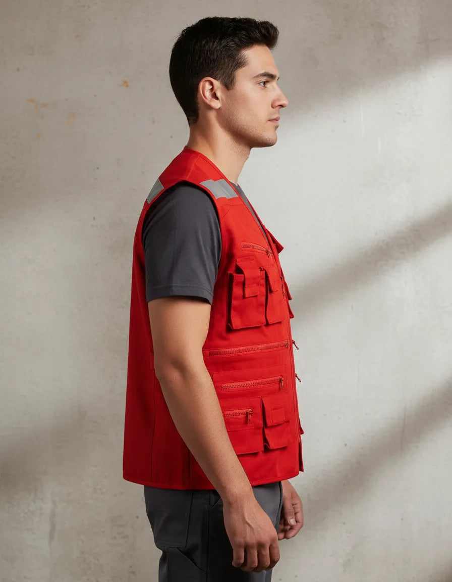Chaleco Geólogo Canvas 360 Activex Hombre | Alta Resistencia y Visibilidad Total