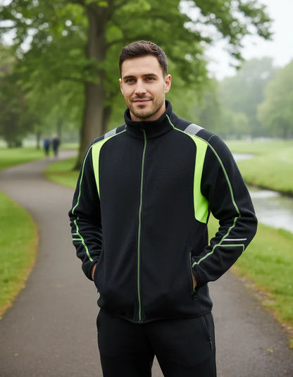 Chaqueta Micropolar Hombre Negra Activex | Térmica, Liviana y Cómoda