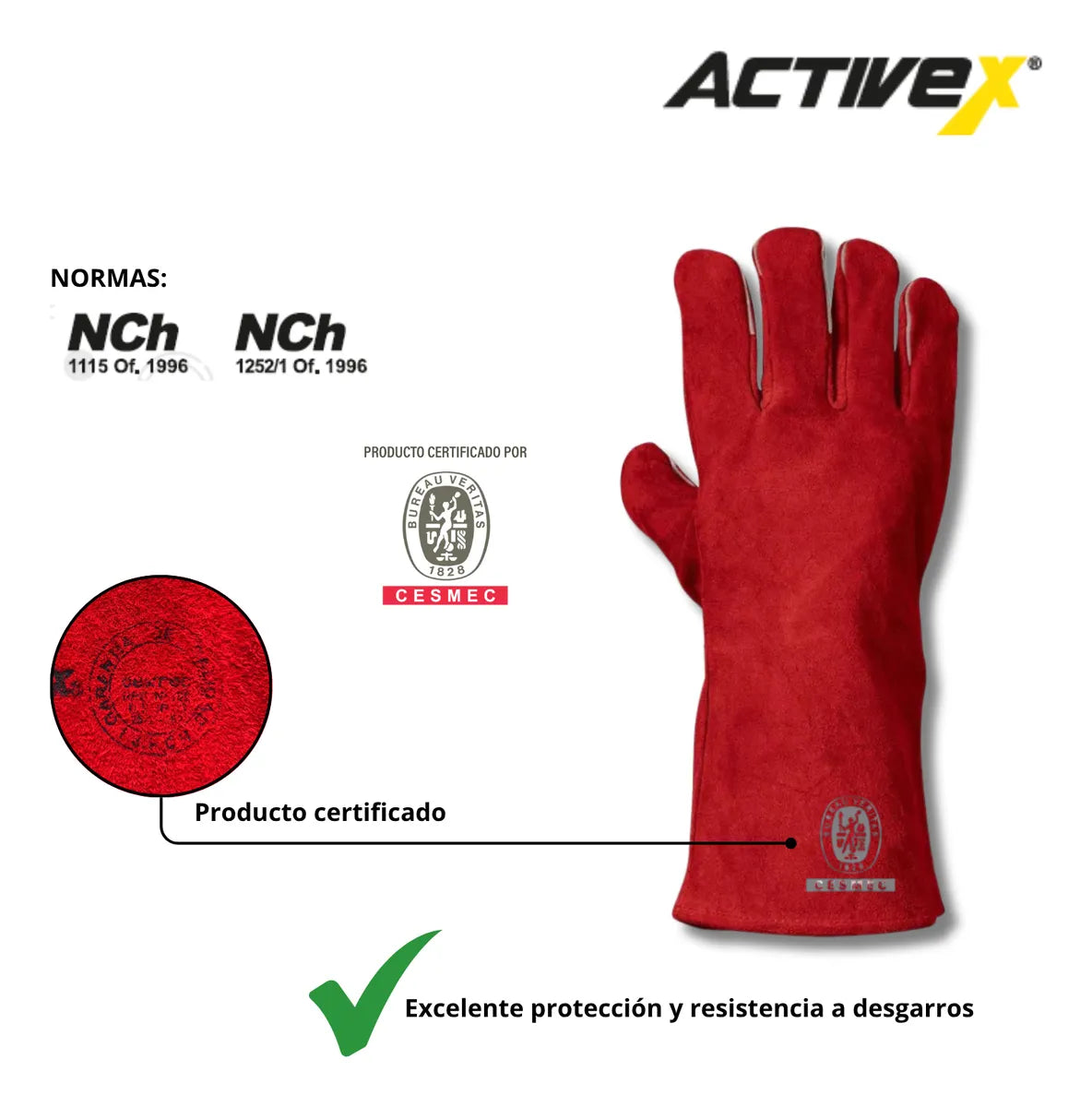 Guante Descarne para Trabajo Industrial | Resistente y Durable para Soldadura