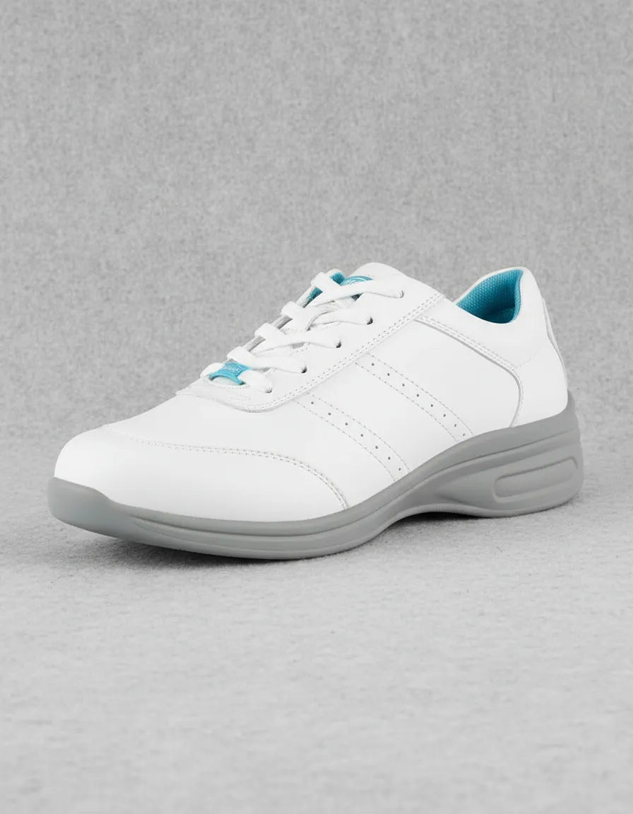 Zapatilla Ocupacional S21 Unisex Blanca y Negra | Liviana, Cómoda y Antideslizante