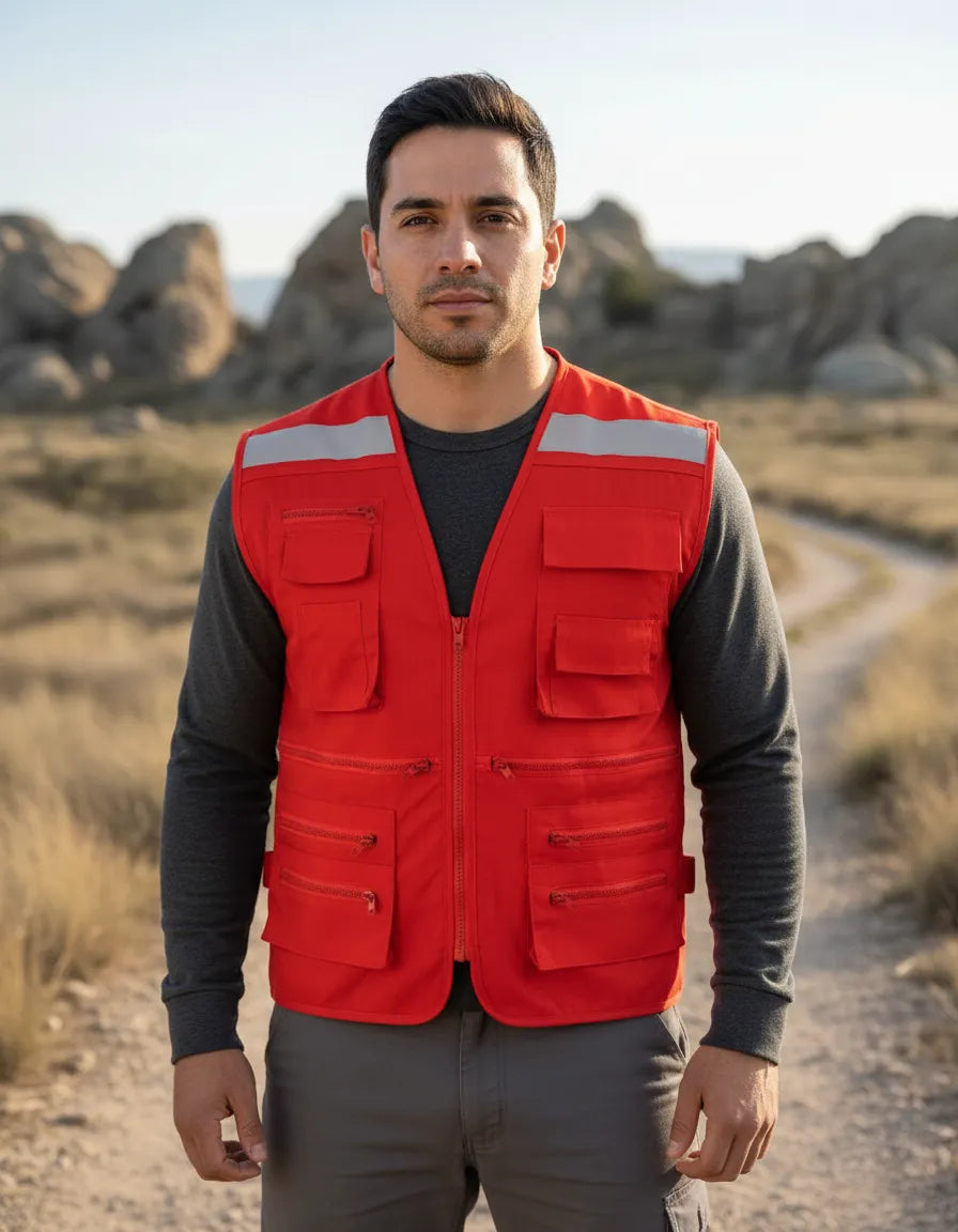 Chaleco Geólogo Canvas 360 Activex Hombre | Alta Resistencia y Visibilidad Total