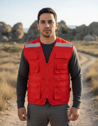 Chaleco Geólogo Canvas 360 Activex Hombre | Alta Resistencia y Visibilidad Total