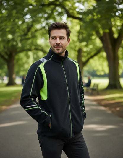 Chaqueta Micropolar Hombre Negra Activex | Térmica, Liviana y Cómoda
