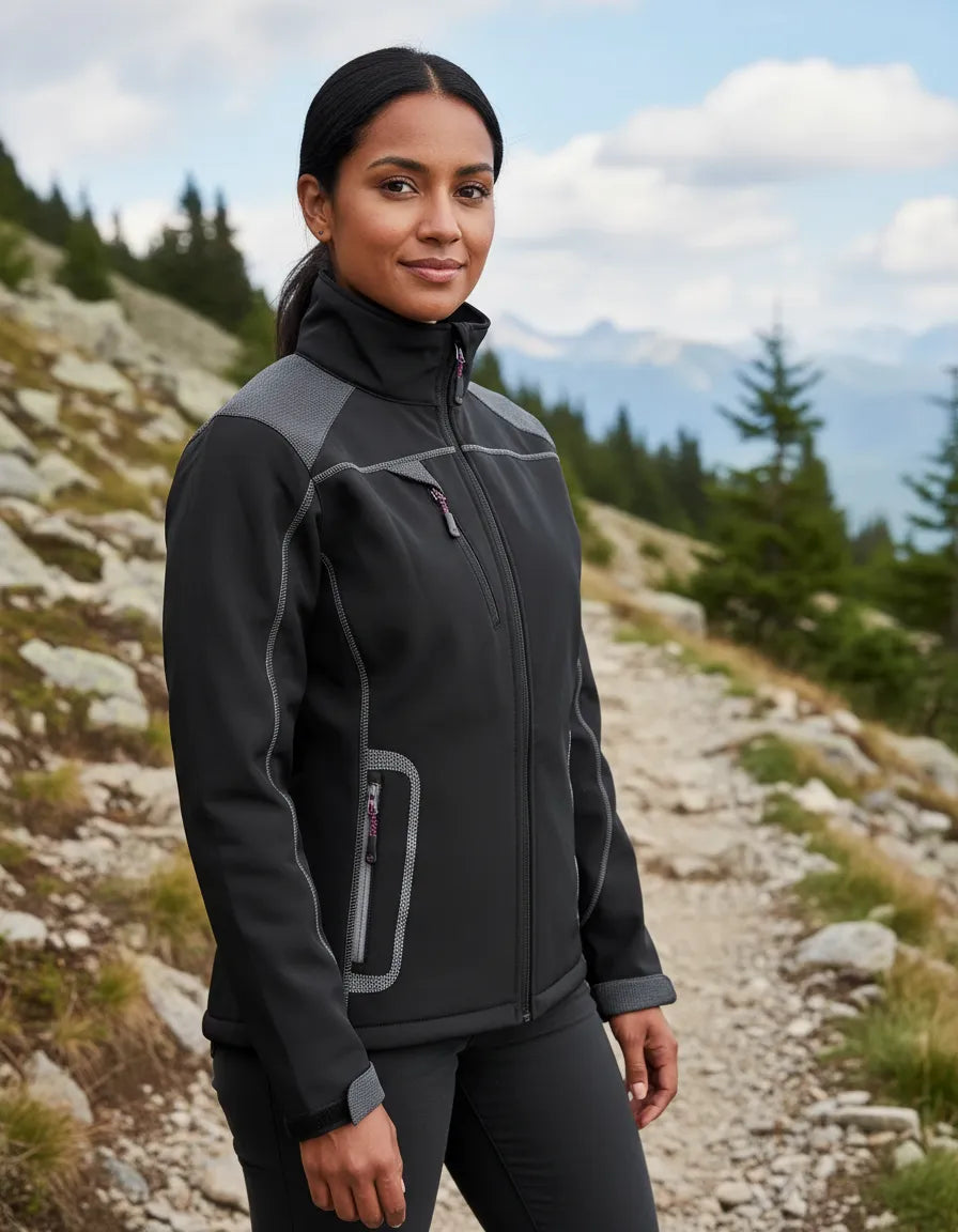 Chaqueta Softshell Mujer Negra Absolute Zero | Térmica, Resistente al Viento y Cómoda