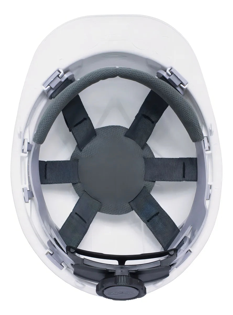 Casco De Seguridad con Arnés 6 puntas Ajuste Ratchet