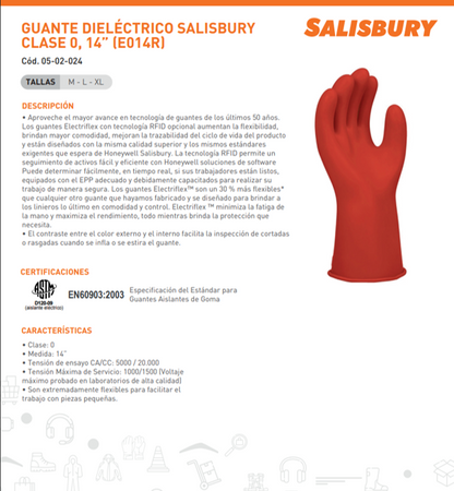 Guante Dieléctrico Clase 0