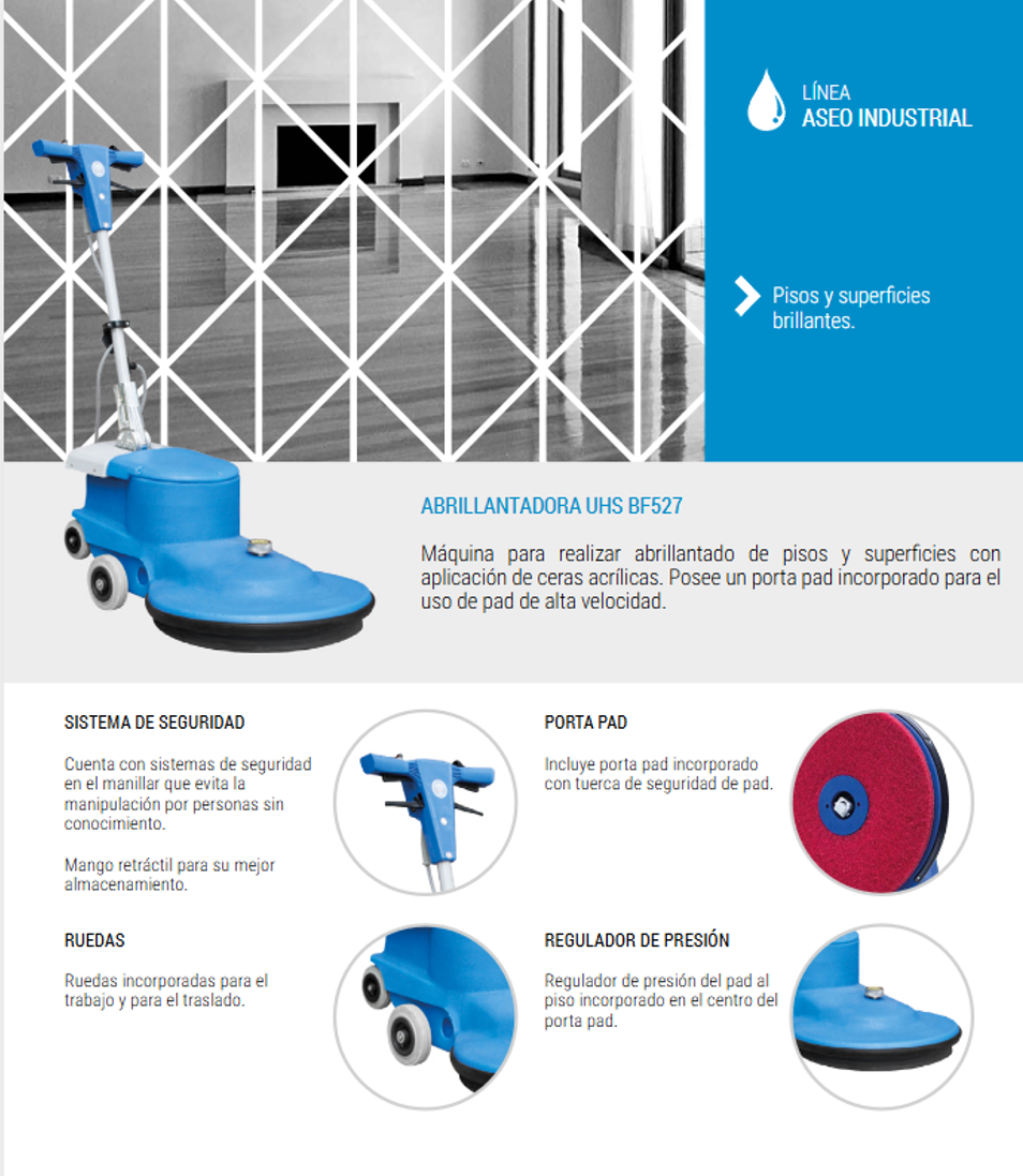Abrillantadora de Piso 20 pulgadas Alta velocidad