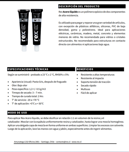 Acero Liquido Adhesivo Gris