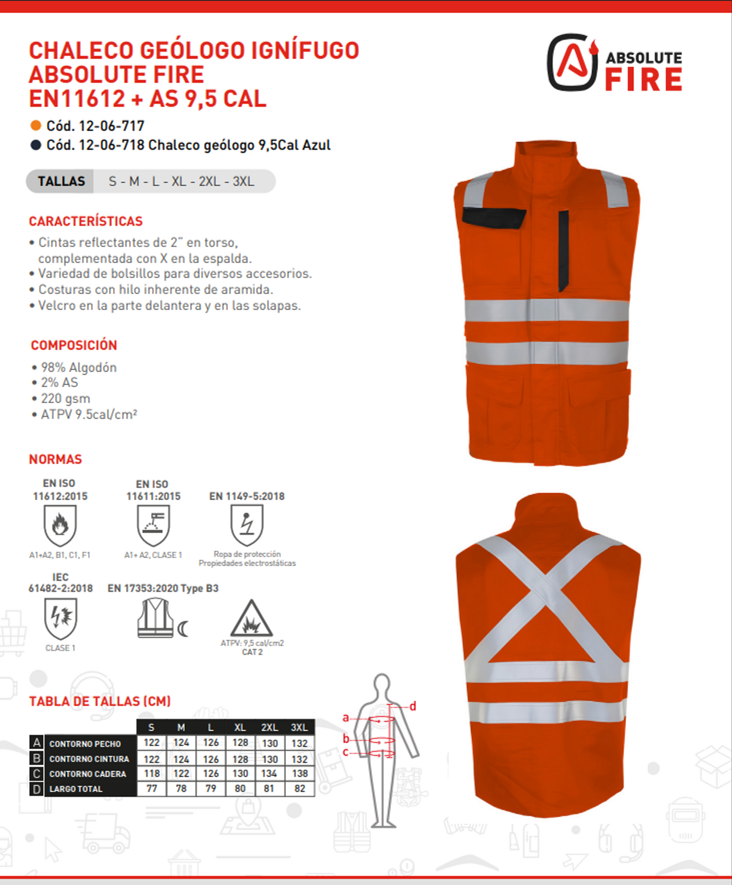 Chaleco Geólogo Ignífugo Absolute Fire