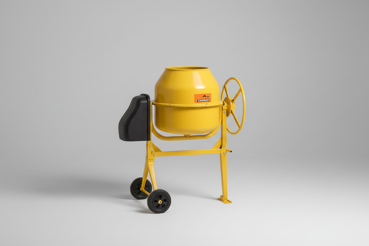 Betonera eléctrica 130 litros 550W ideal para trabajos pequeños y remodelaciones.