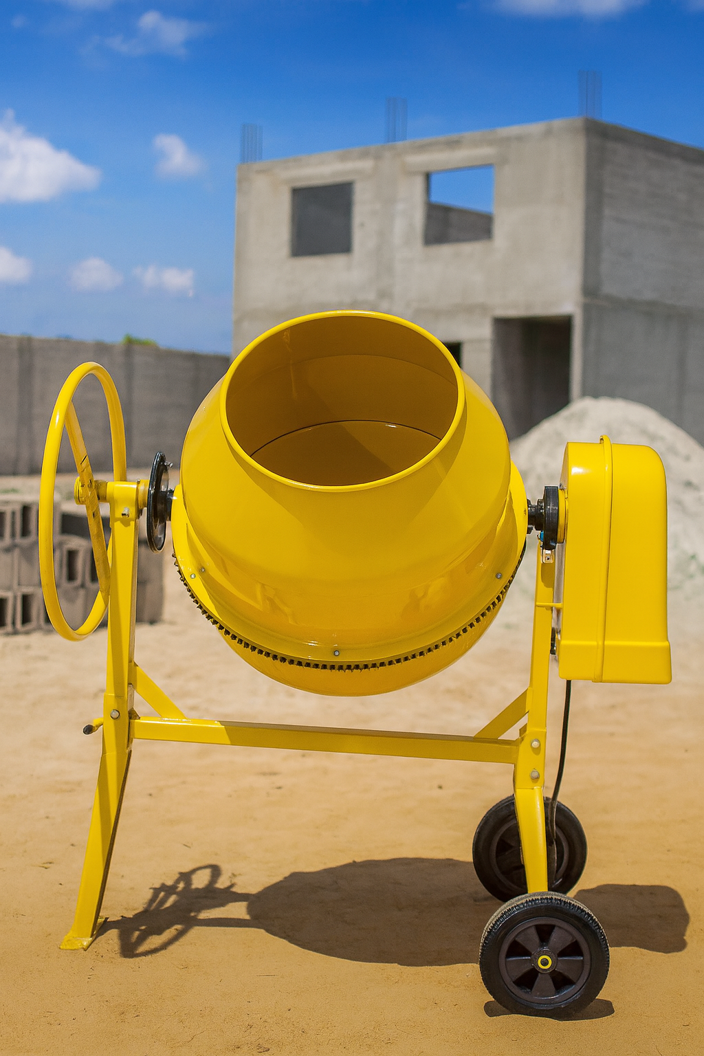 Betonera de Volteo Lateral con Motor Eléctrico