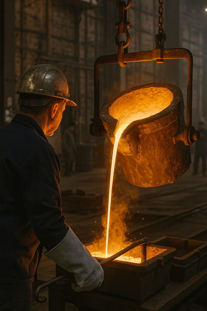 Mitón de Cuero de Descarne para Calor sin manga.