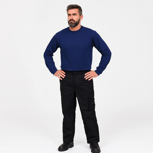 Pantalón Cargo Gabardina azul