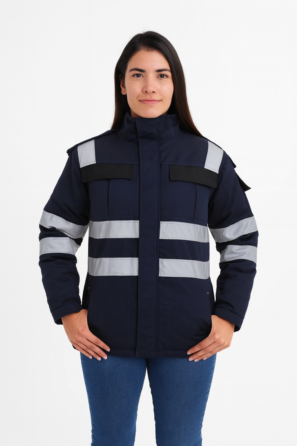 Parka Ignifuga Azul EN11612 + AS 39cal
