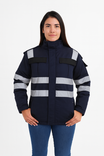 Parka Ignifuga Azul EN11612 + AS 39cal