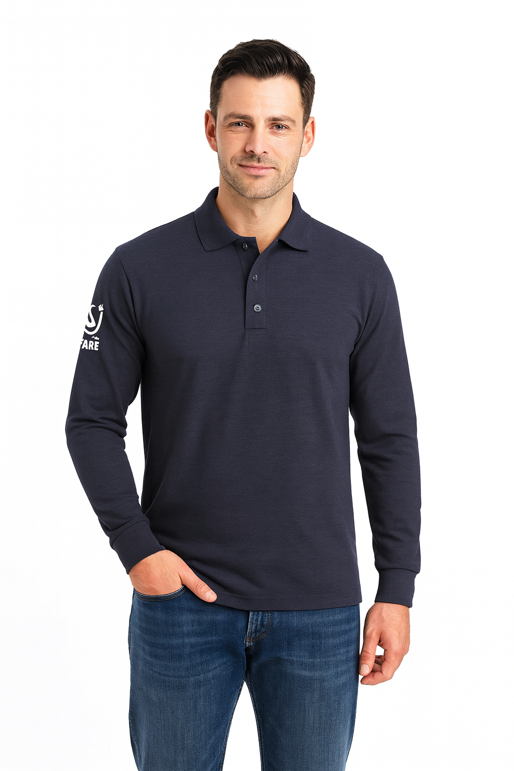 Polera Ignifuga Antiestática Azul FRPST NFPA