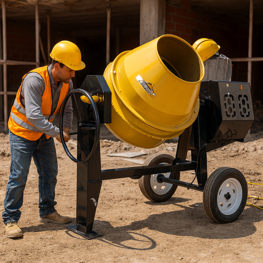 Betonera de Volteo Lateral con Motor Eléctrico