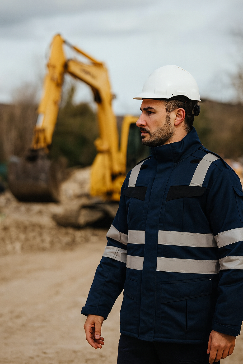 Parka Ignifuga Azul EN11612 + AS 39cal