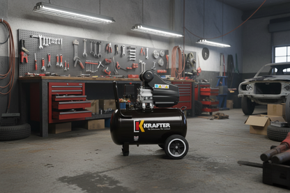 Compresor de Aire Krafter 2,5HP 50 Litros | Compresor Portátil para Taller