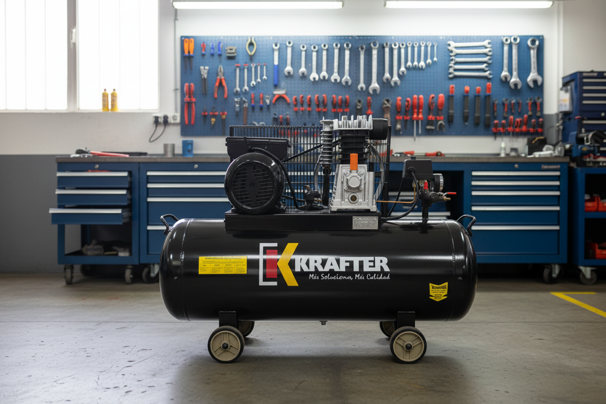 Compresor de Aire Krafter 100L 3HP – Potencia para Taller y Uso Intensivo