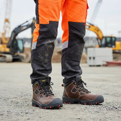 Botín de Seguridad de Cuero y puntera de Acero