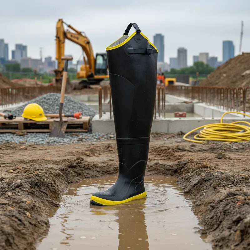 Bota de Seguridad de Caucho Impermeable para Minería