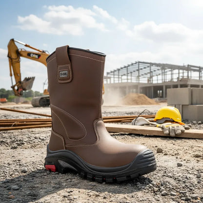 Bota de Seguridad para Soldador anticlavo Café