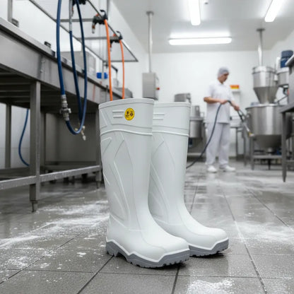 Bota de Seguridad Blanca con Puntera de Acero