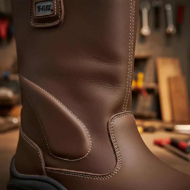 Bota de Seguridad para Soldador anticlavo Café