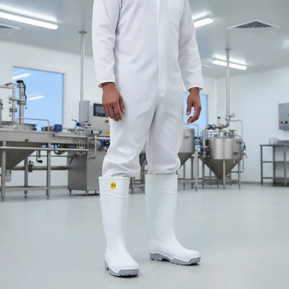 Bota de Seguridad Blanca con Puntera de Acero