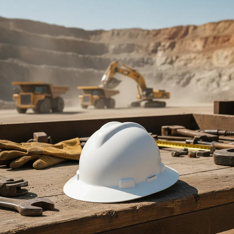 Casco de Seguridad Blanco dieléctrico de Ala completa V-Gard