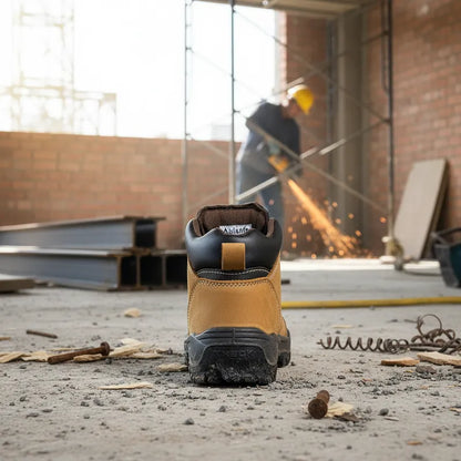 Botín de Seguridad Café con puntera