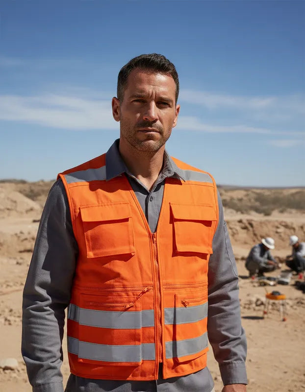 Chaleco Geólogo Naranjo Canvas 360°