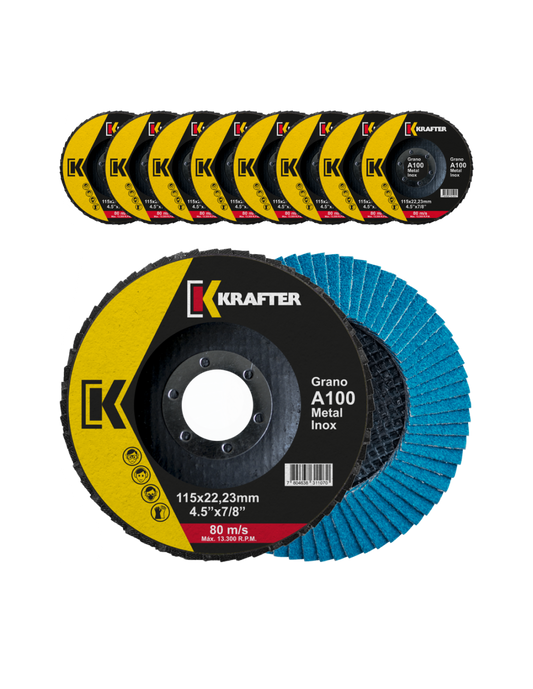 Disco Lamina 4.5" A100 KRAFTER (10unid)