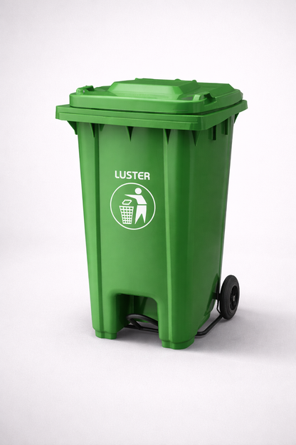 Basurero plástico municipal 240L con Pedestal y Ruedas