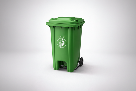 Basurero industrial 240 litros con pedal y tapa, ideal para uso comercial y municipal.