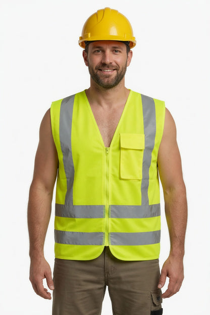 Chaleco Reflectante Reglamentario Alta Visibilidad | Seguridad Vial y Trabajo