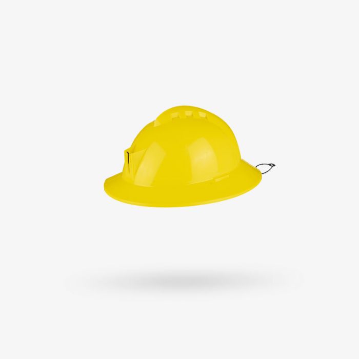Casco Libus Milenium ala completa con portalámpara Amarillo 902899