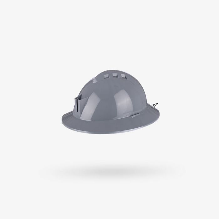 Casco Libus Milenium ala completa con portalámpara Gris 902904